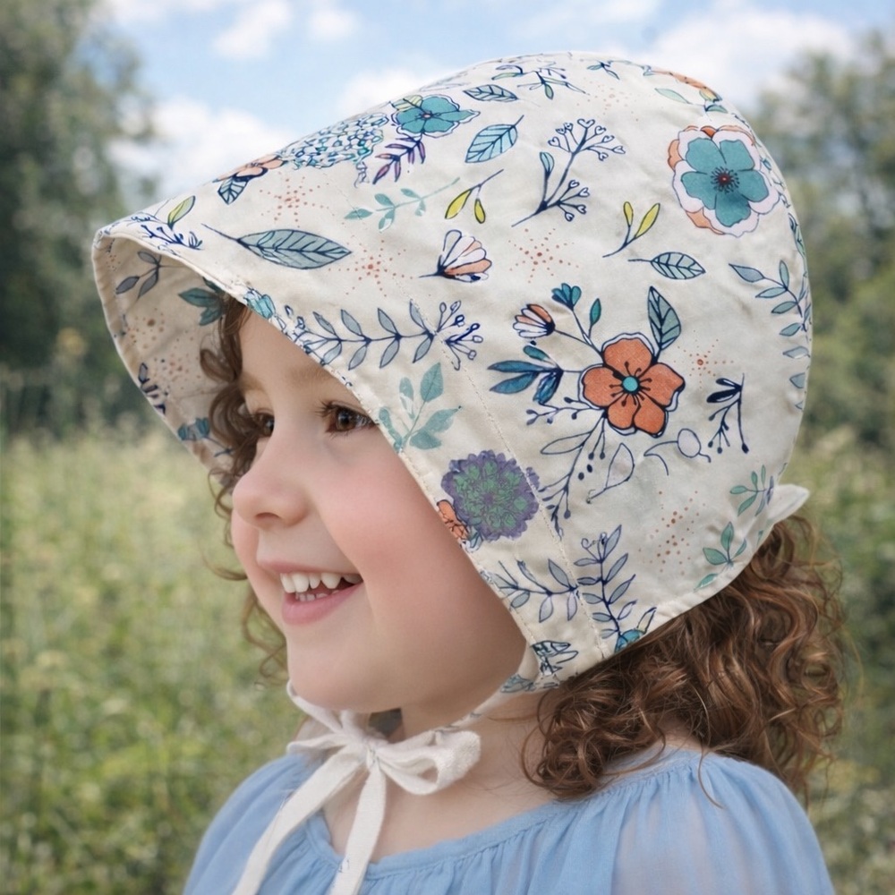 Easter Bunny Baby Sunbonnet | Handmade Floral Bonnet Sun hat baby girl sun hat